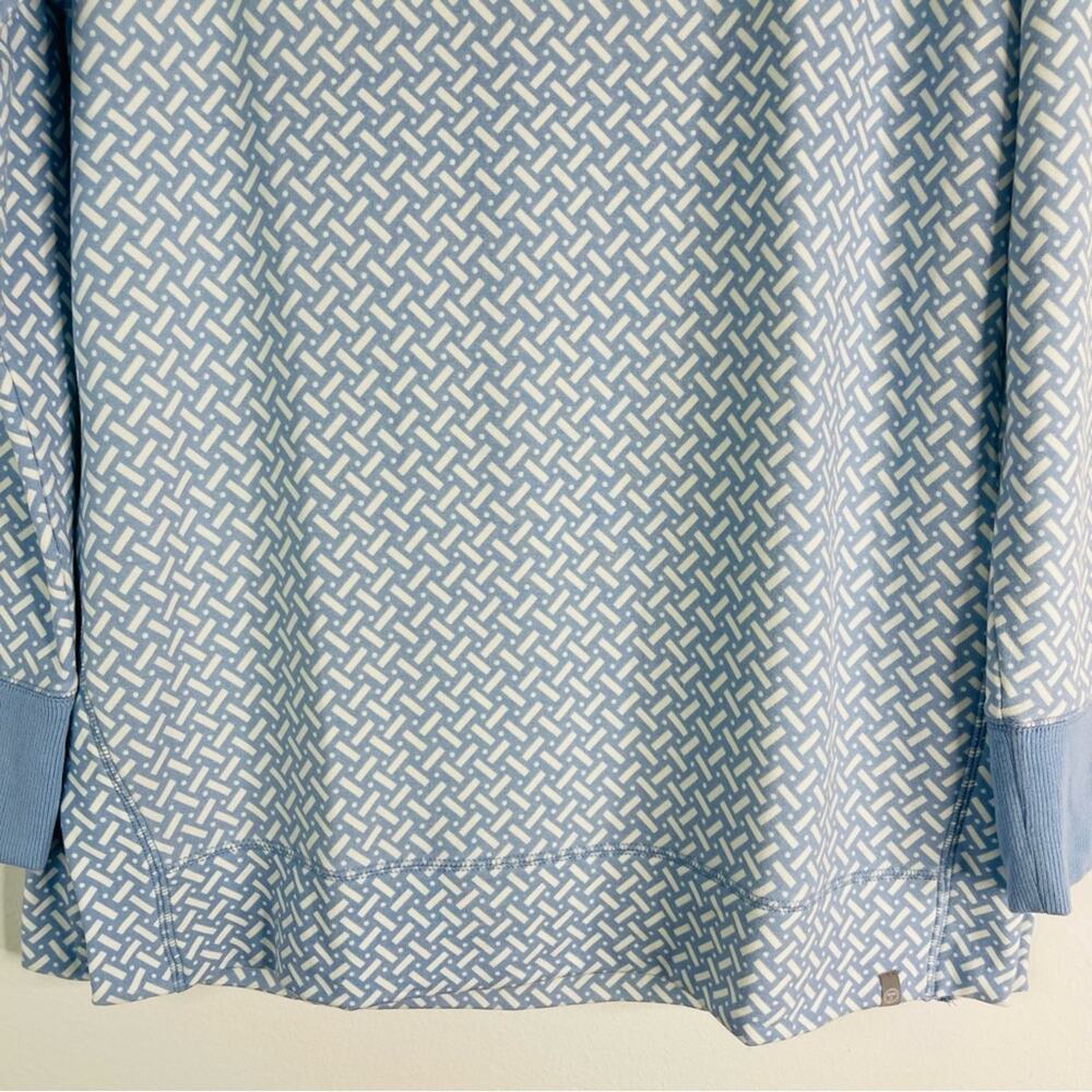 Talbots blue white loungewear activewear lightweight sweatshirt medium - Picture 3 of 7
